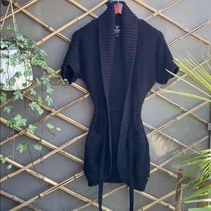 Guess long black 3/4 sleeve cardigan